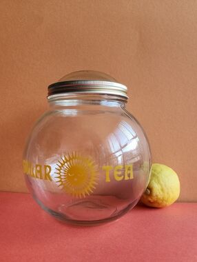 Original Vintage SOLAR TEA Jar With Rounded Dome Lid